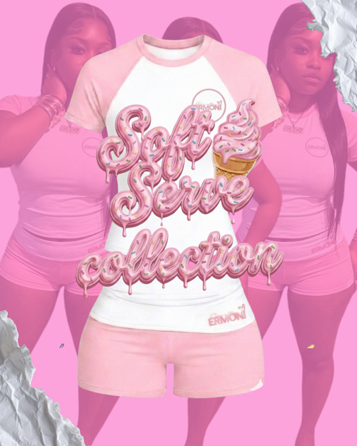 Strawberries & Cream Pink Bow Set 🎀🍦
